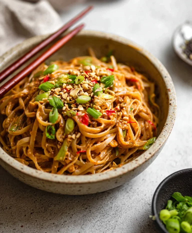 Spicy Peanut Butter Noodles- Quick & Easy Meal