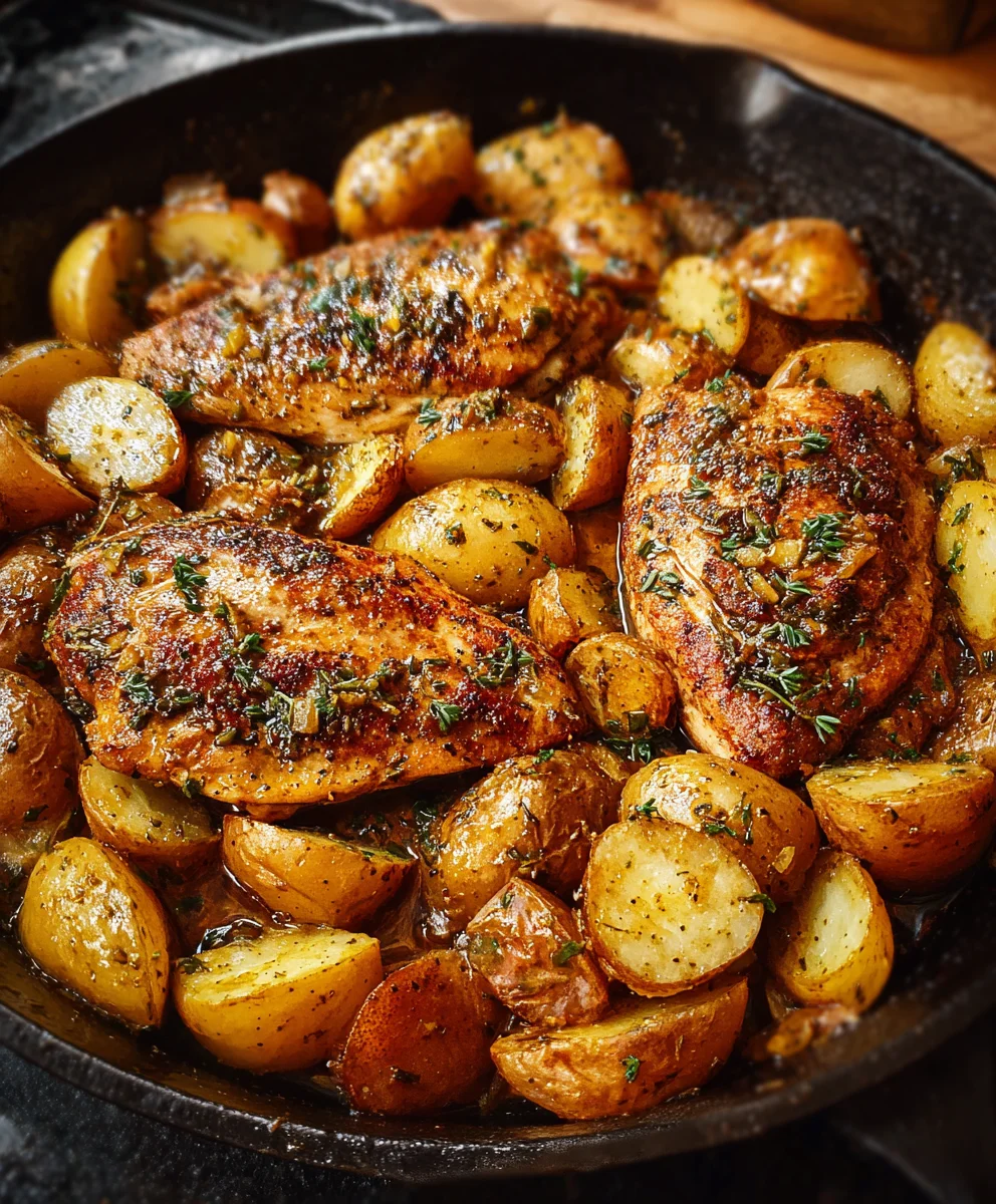 Garlic Butter Beef and Potatoes Skillet