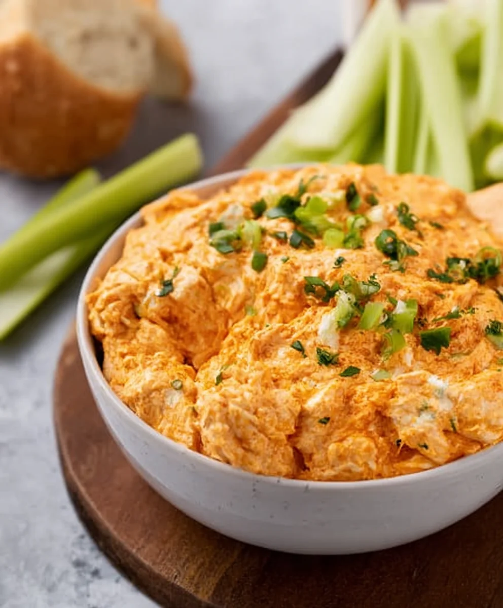 Easy Crockpot Buffalo Chicken Dip - Party Favorite