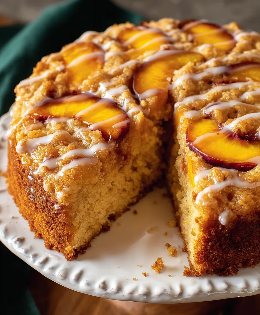 Vegan Peach Coffee Cake Recipe - Easy & Delicious