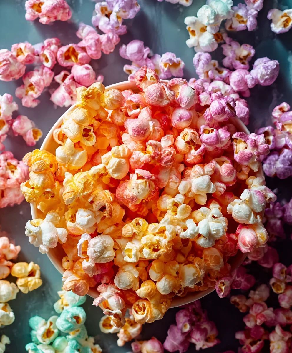 Colorful Candied Popcorn Recipe - Sweet & Easy Snack