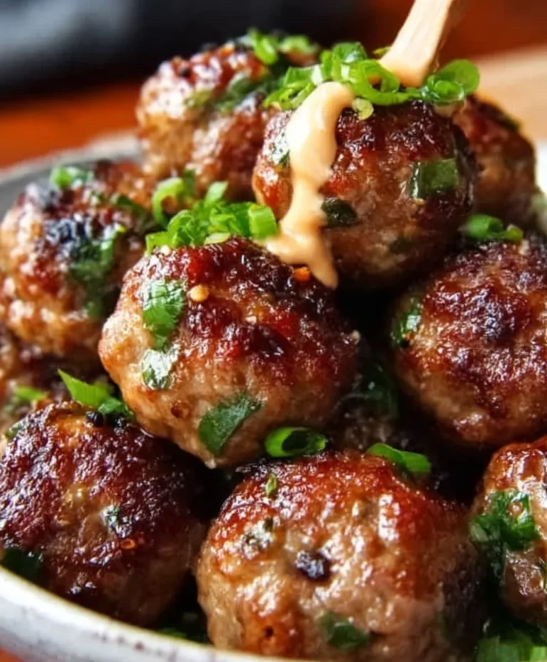 Korean BBQ Beef Meatballs Spicy Mayo Easy Recipe