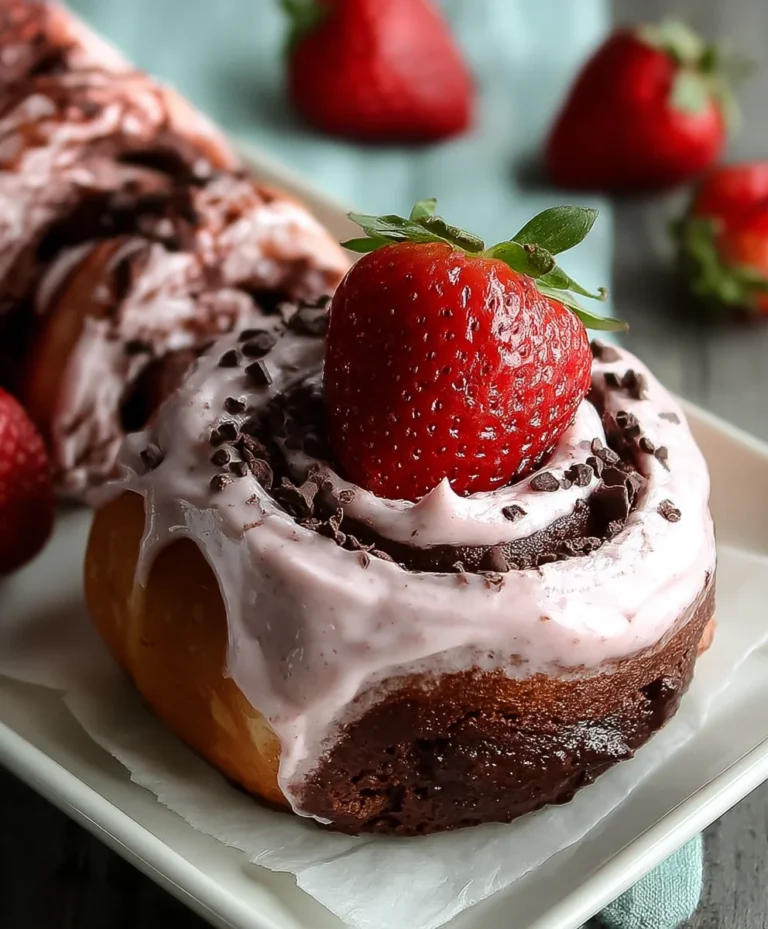 Chocolate Rolls Strawberry Frosting Recipe