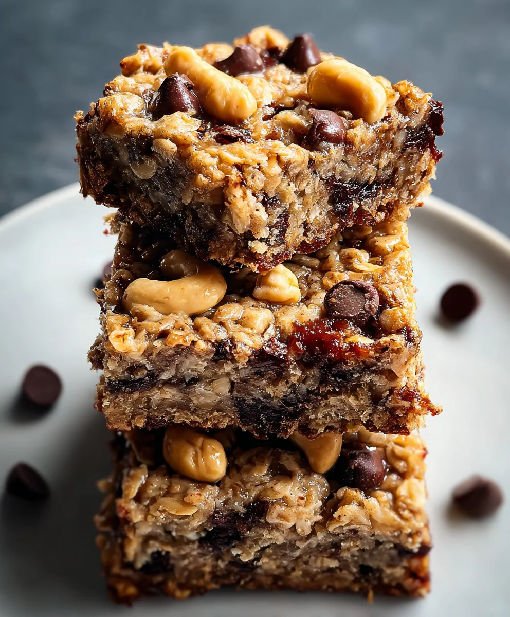 Easy Banana Oat Breakfast Bars-Healthy Quick Snack