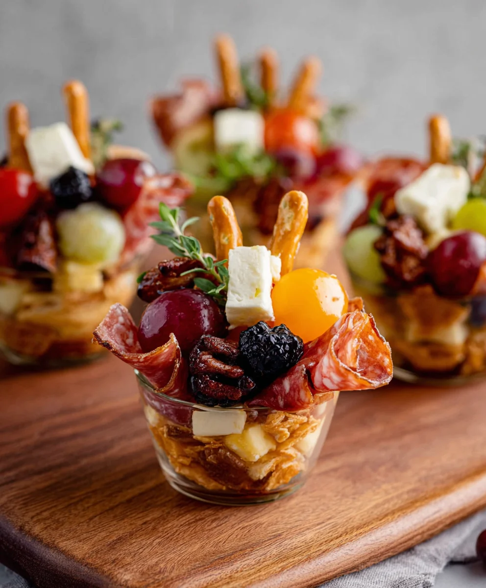 Easy Individual Charcuterie Cups- Party Perfect Bites