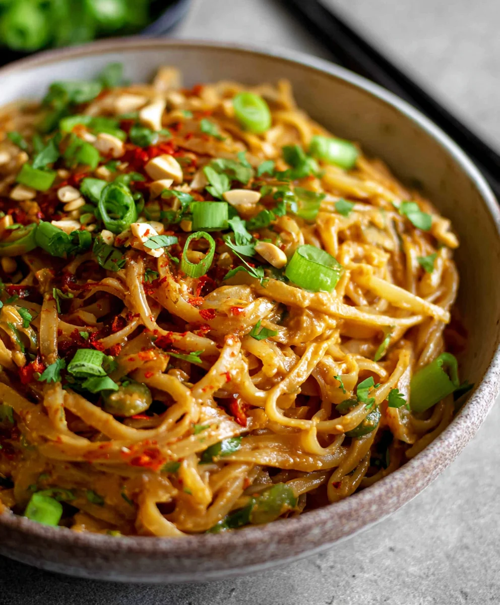 Spicy Peanut Butter Noodles- Quick & Easy Meal