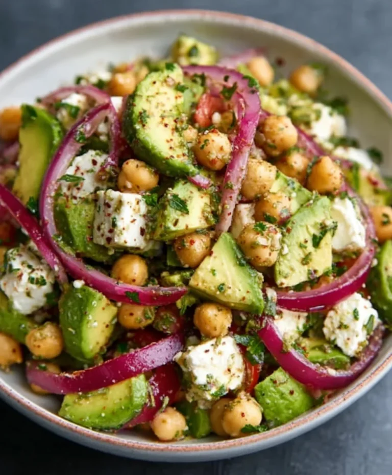 Chickpea Feta Avocado Salad – Healthy & Delicious Recipe