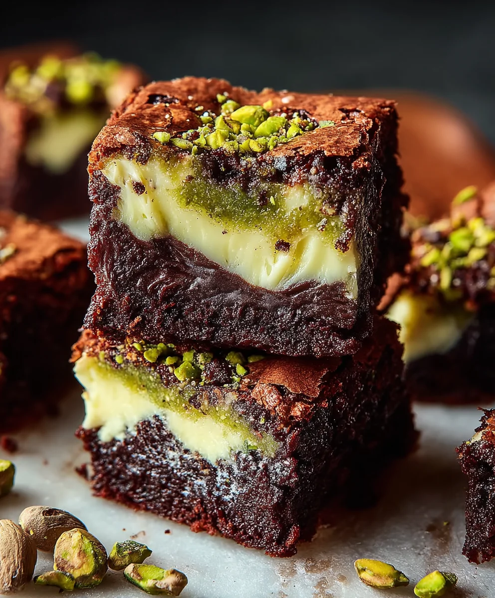 Pistachio Cheesecake Brownies-A Decadent Treat