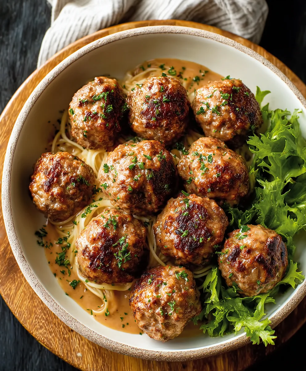 Beef Apple Meatballs - Sweet Savory Flavor