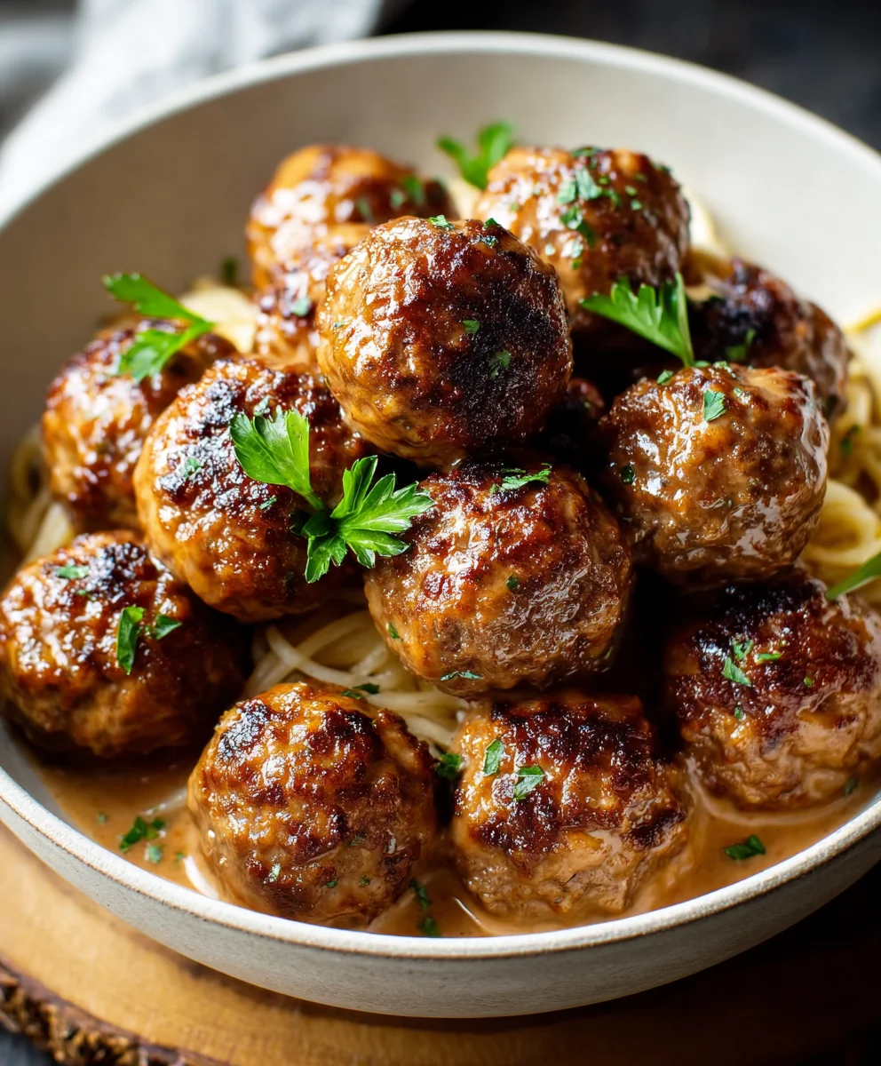 Beef Apple Meatballs - Sweet Savory Flavor