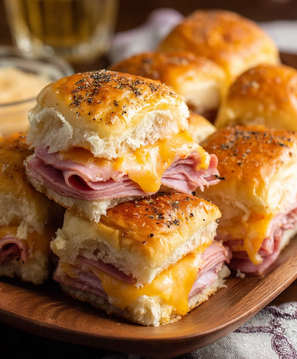 Beef Beef Ham Cheese Sliders - Easy Baked Appetizer