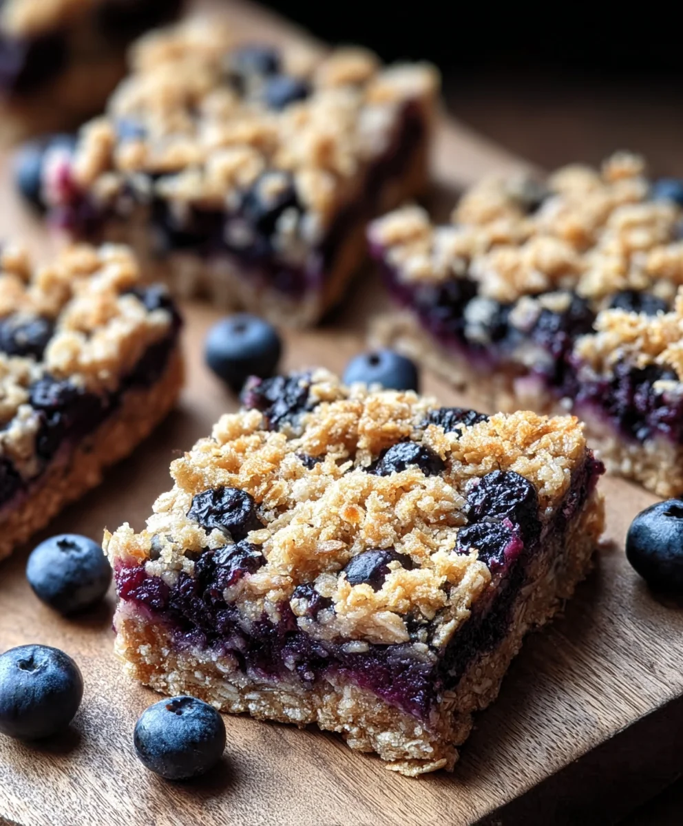 Healthy Blueberry Oatmeal Crum extractble Bars- Easy Recipe