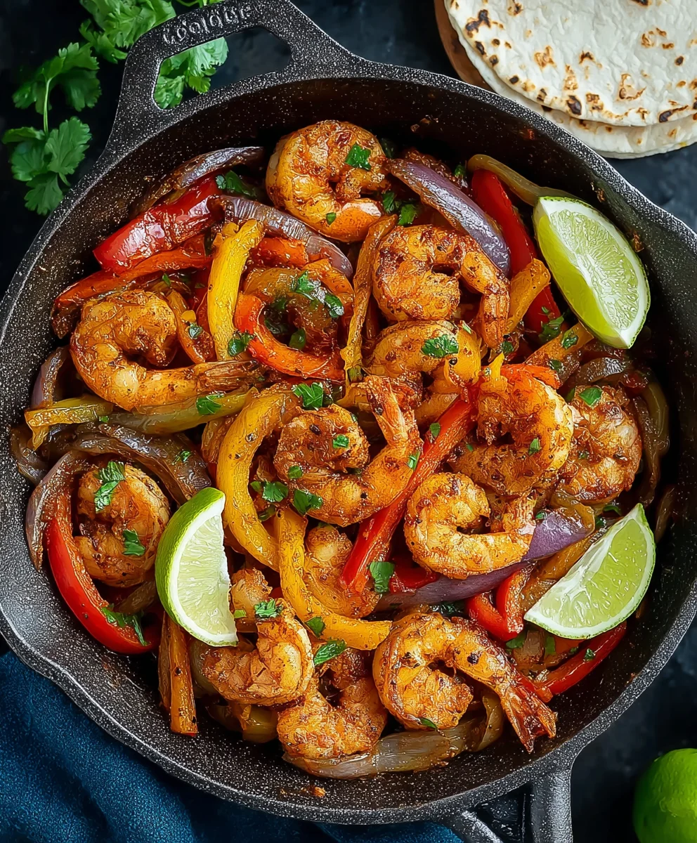 Quick Skillet Shrimp Fajitas - Easy Weeknight Meal