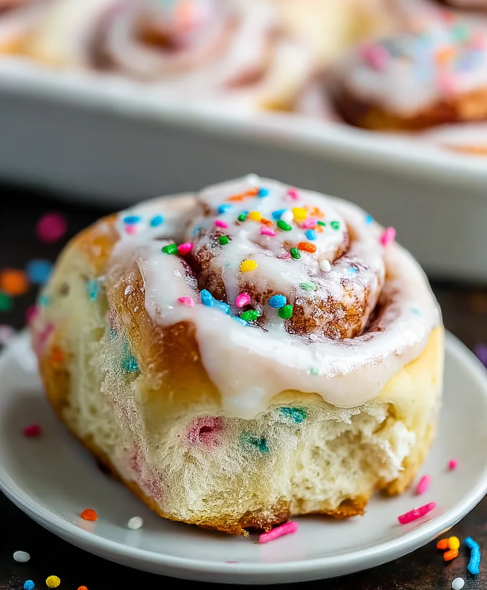 Funfetti Cinnamon Rolls- Easy Festive Treat