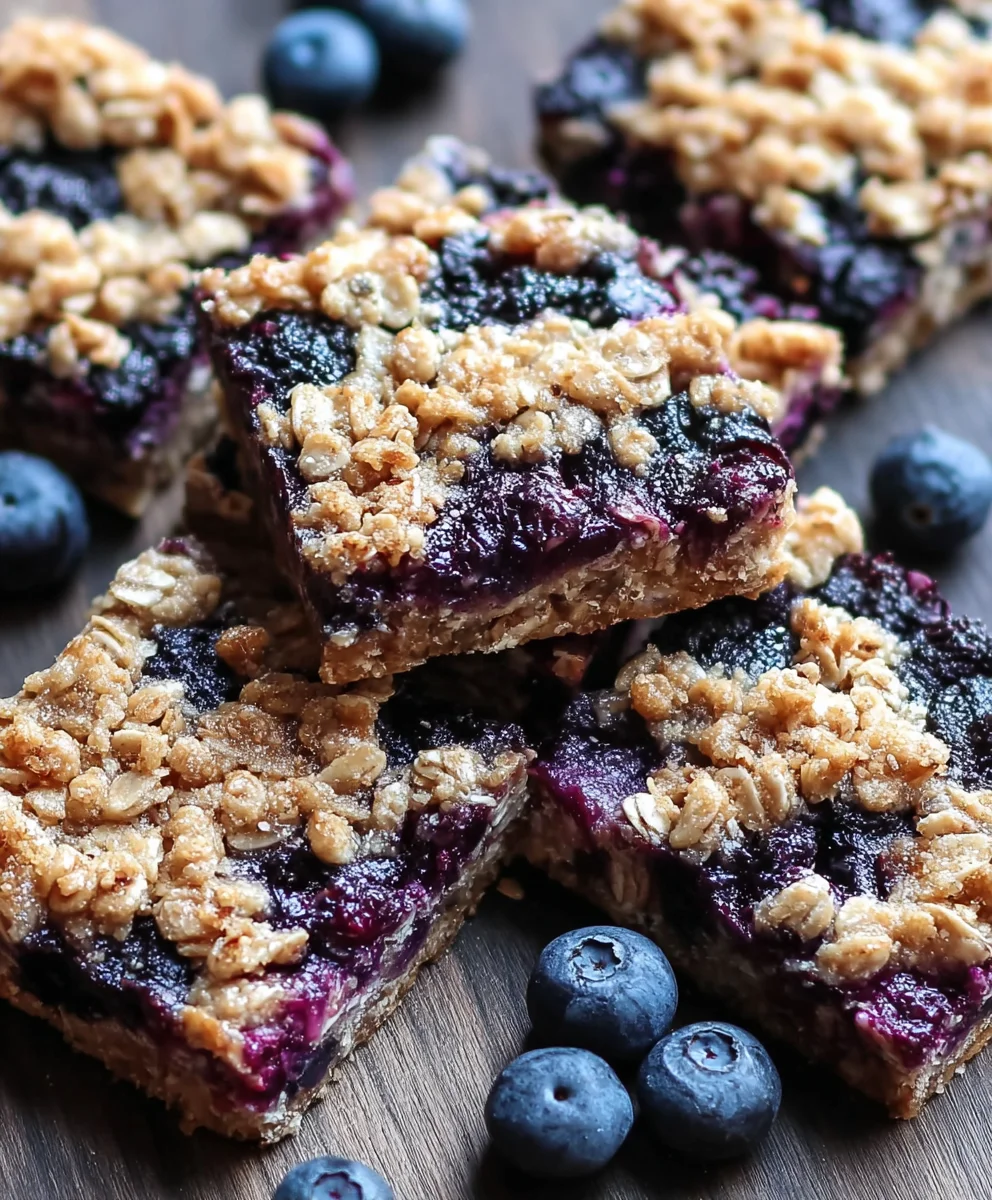 Healthy Blueberry Oatmeal Crum extractble Bars- Easy Recipe
