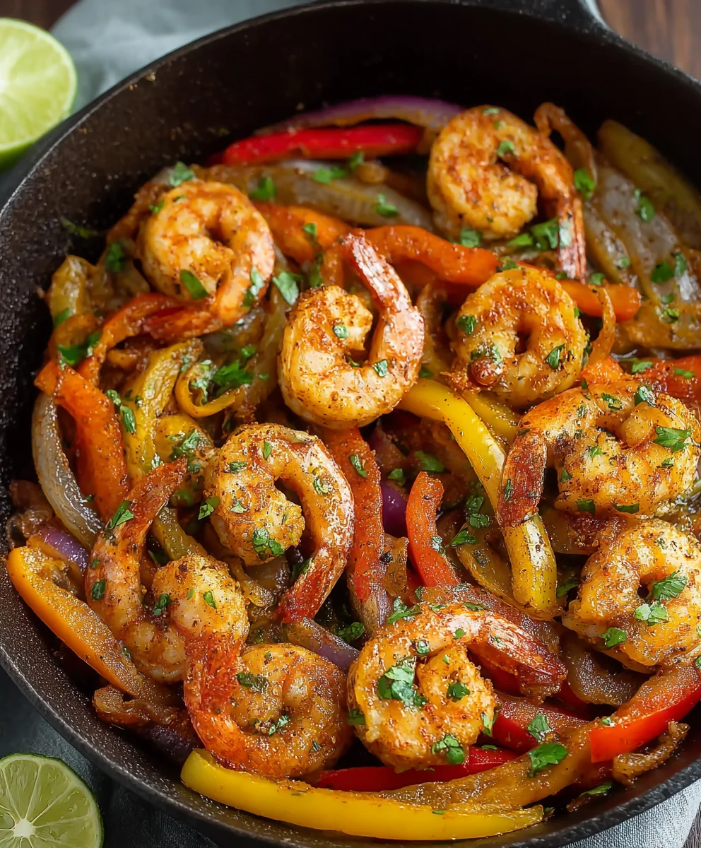 Quick Skillet Shrimp Fajitas - Easy Weeknight Meal