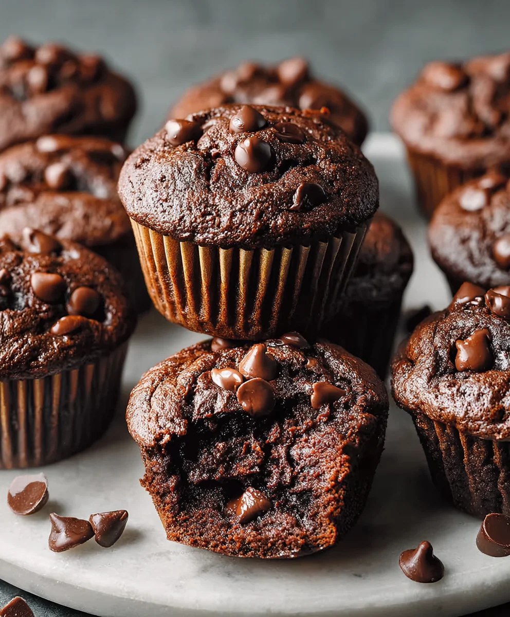 Decadent Double Chocolate Chip Muffins - Best Recipe