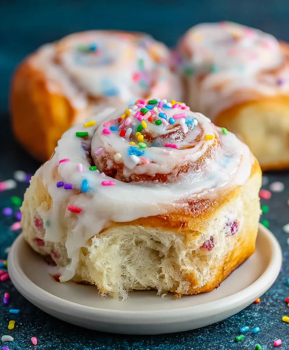 Funfetti Cinnamon Rolls- Easy Festive Treat