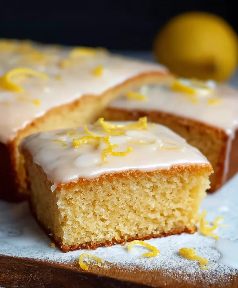 Easy Lemon Drizzle Traybake Cake-Simple & Delicious