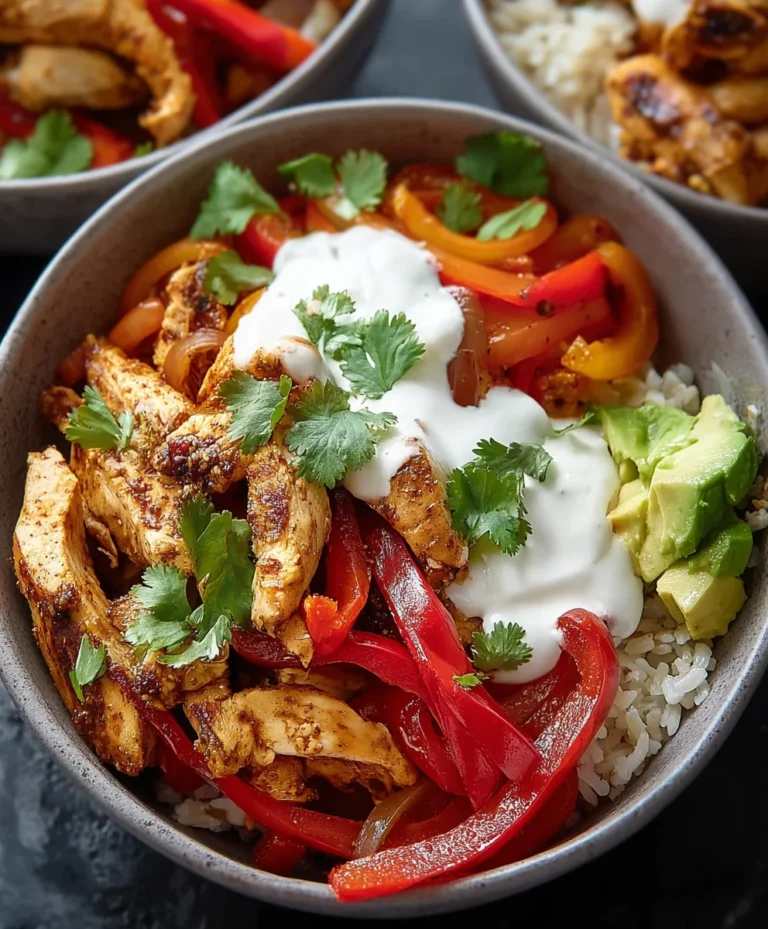 Easy Chicken Fajita Bowl Recipe-Quick Weeknight Dinner