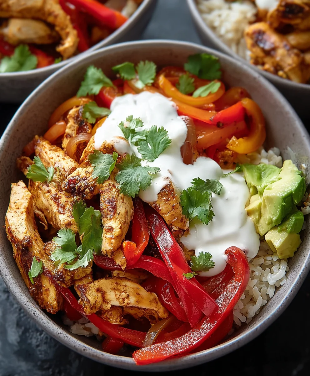 Easy Chicken Fajita Bowl Recipe-Quick Weeknight Dinner