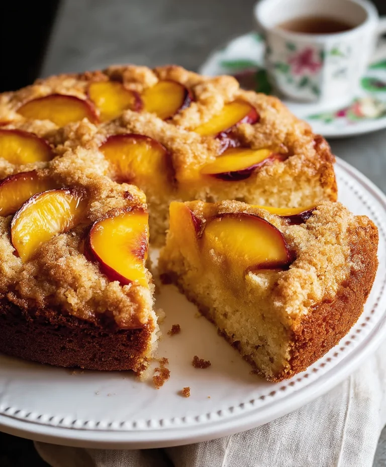 Vegan Peach Coffee Cake Recipe – Easy & Delicious