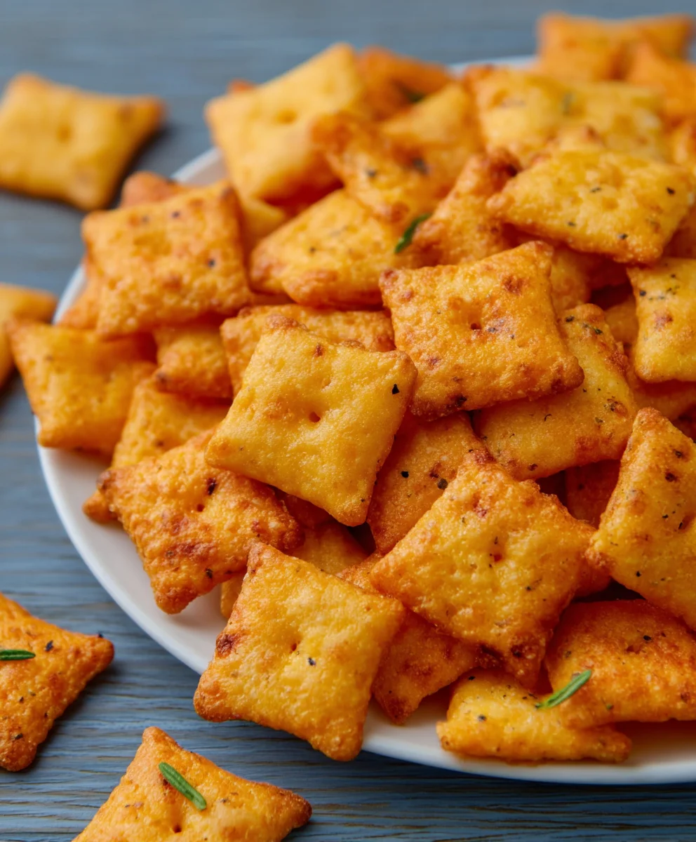 Homemade Cheddar Cheese Crackers-Cheez Its
