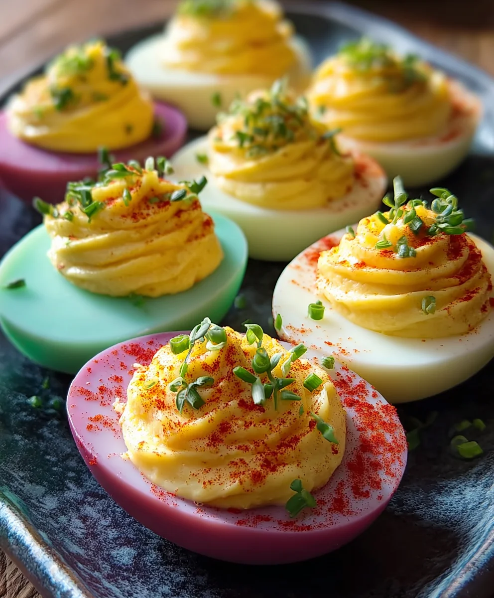 Fun-Colored Deviled Eggs-Party Appetizer Ideas
