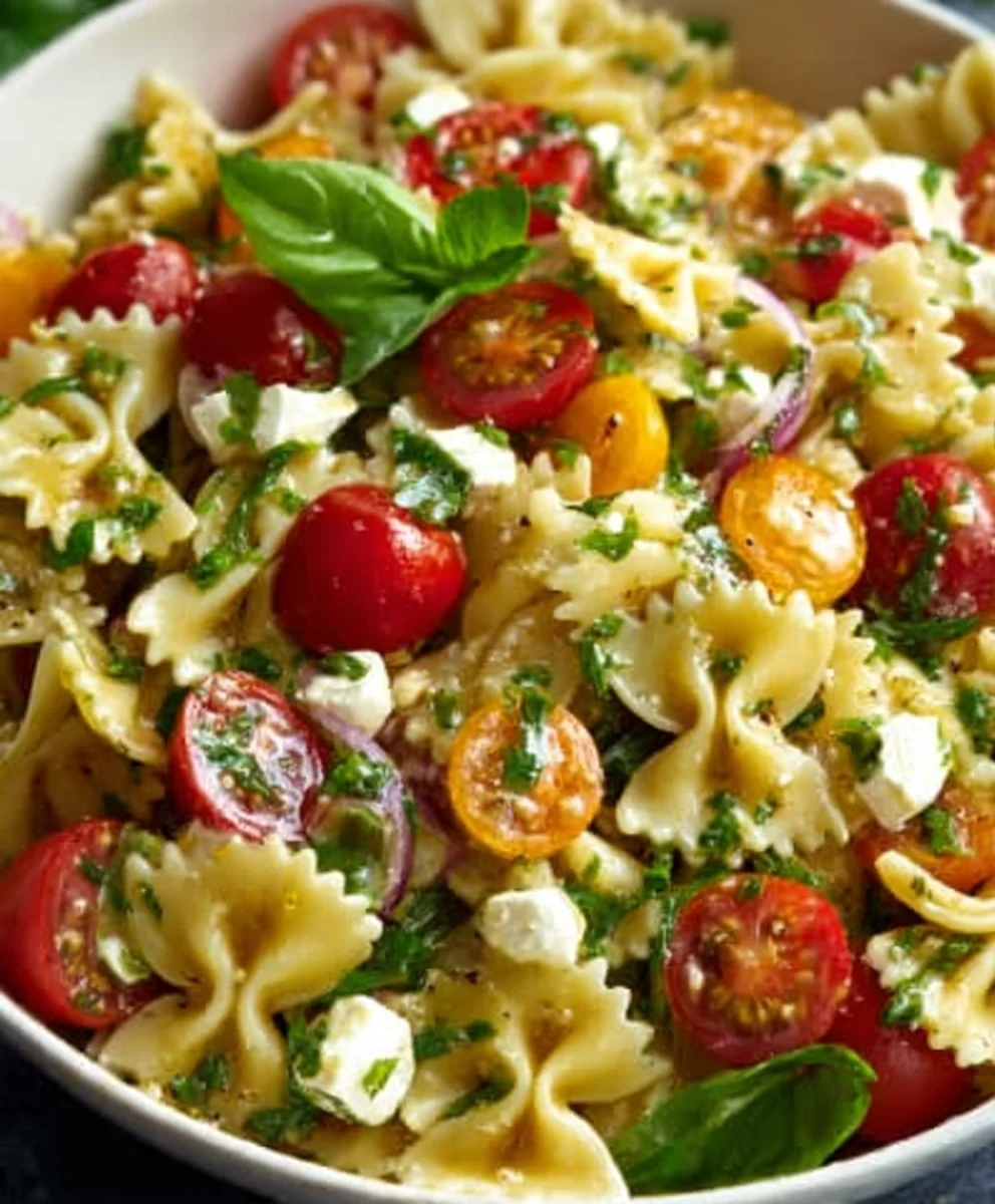 Easy Bow Tie Pasta Salad Recipe-Quick & Delicious