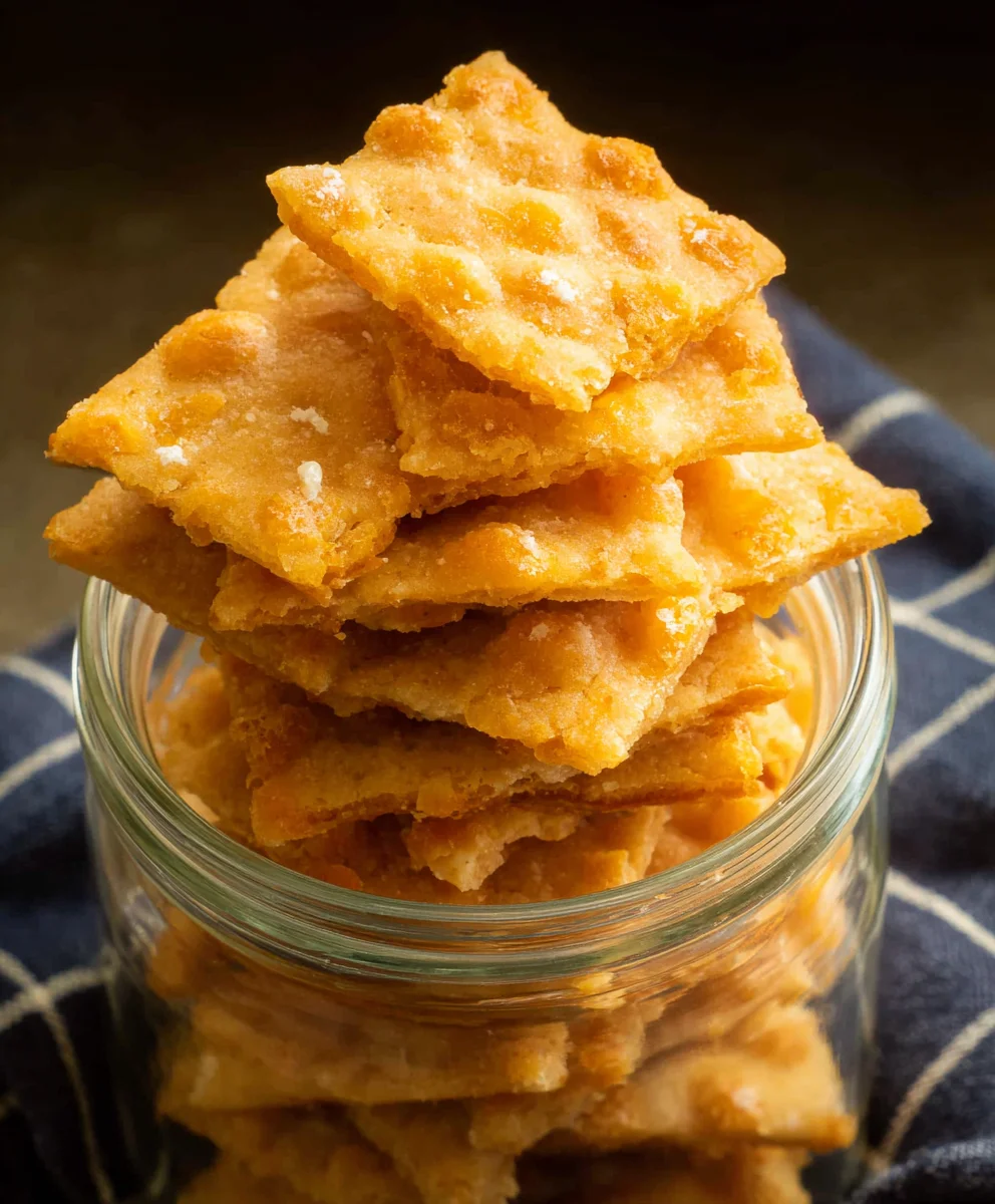 Cheesy Sourdough Cheddar Crackers - Easy Recipe