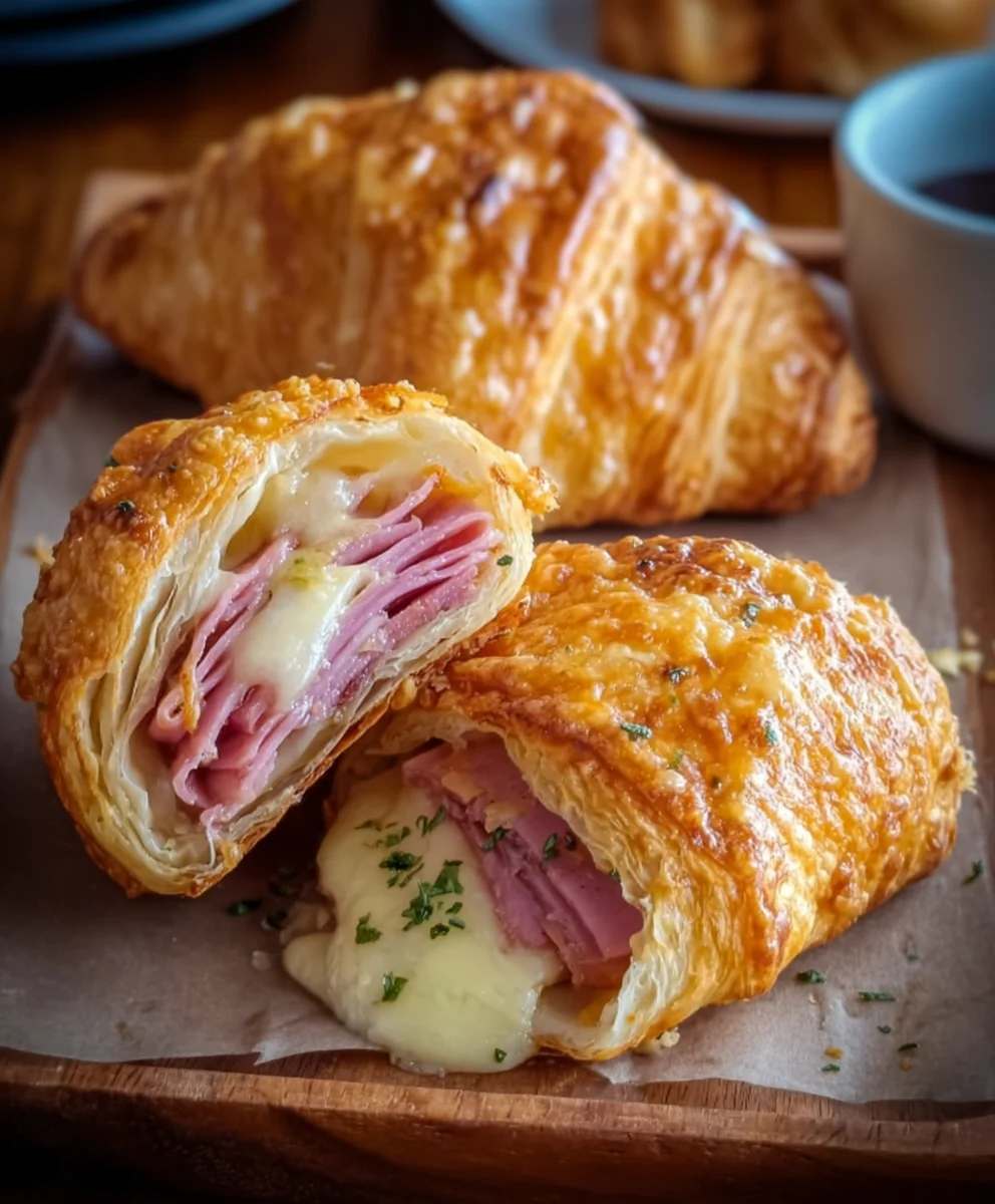 Easy Baked Beef Beef Ham Cheese Croissants Recipe