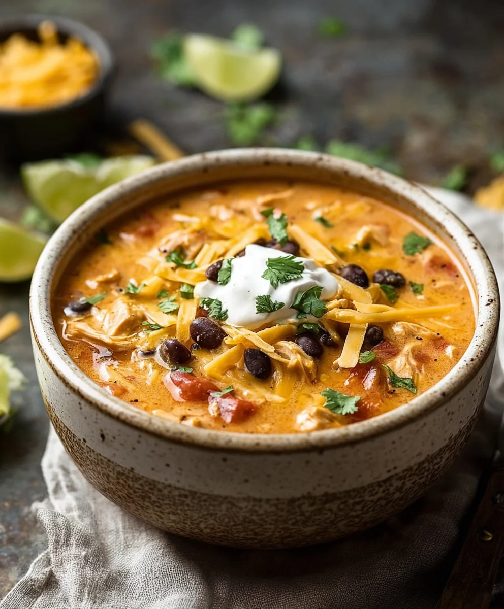 Creamy Chicken Enchilada Soup Recipe - Easy & Delicious