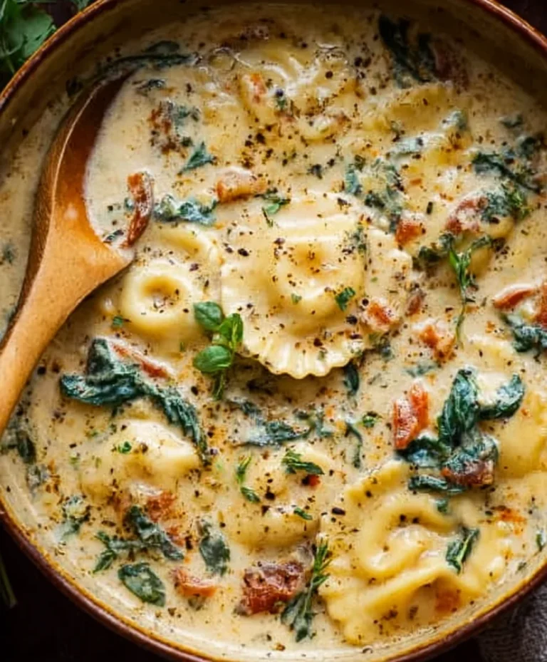 Creamy Tuscan Beef Ravioli Soup – Delicious Comfort Food