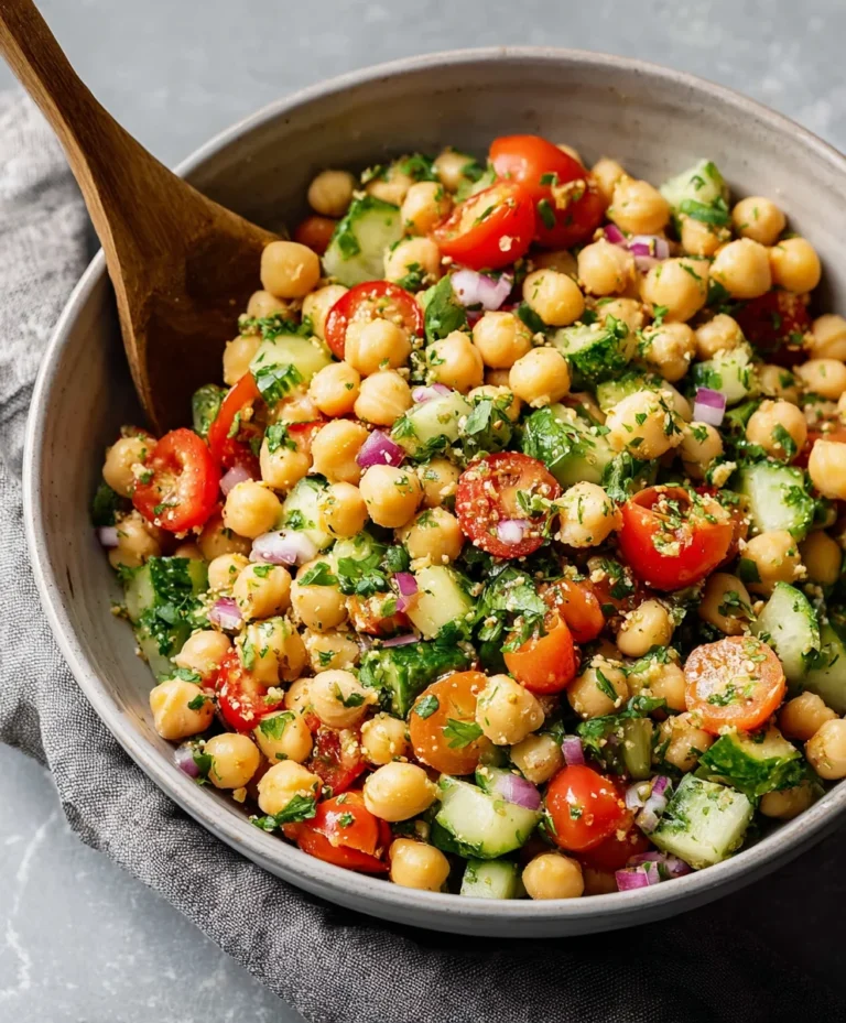 Easy Chickpea Salad- Refreshing & Healthy Lunch