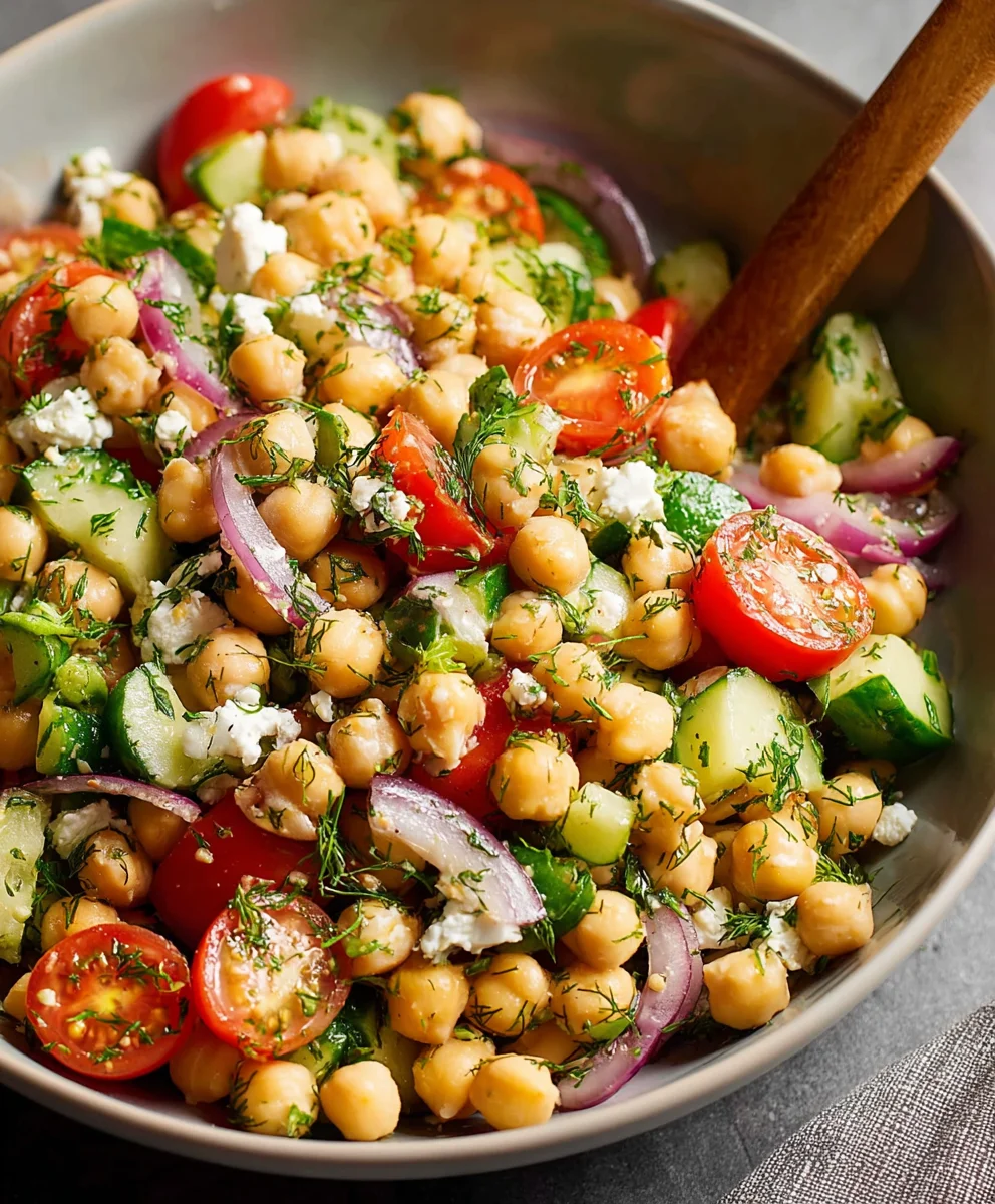 Easy Chickpea Salad- Refreshing & Healthy Lunch