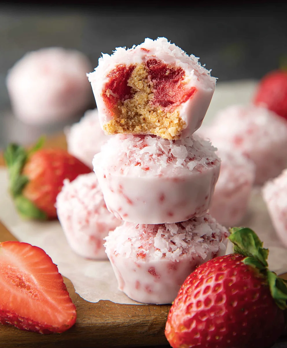 Easy Strawberry Yogurt Bites Simple Recipe