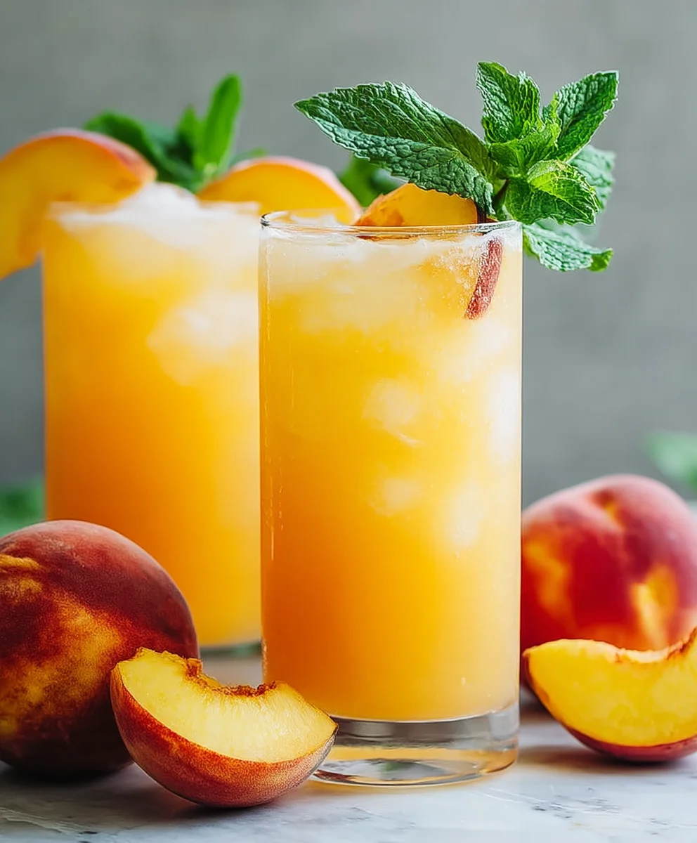Refreshing Peach Lemonade- Easy Summer Drink