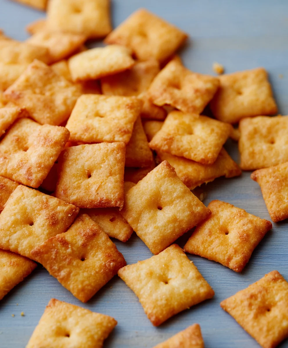 Homemade Cheddar Cheese Crackers-Cheez Its