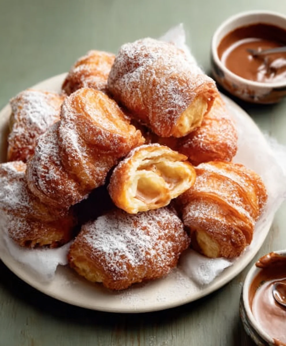 Easy Fried Croissant Beignets-Quick Dessert Treat