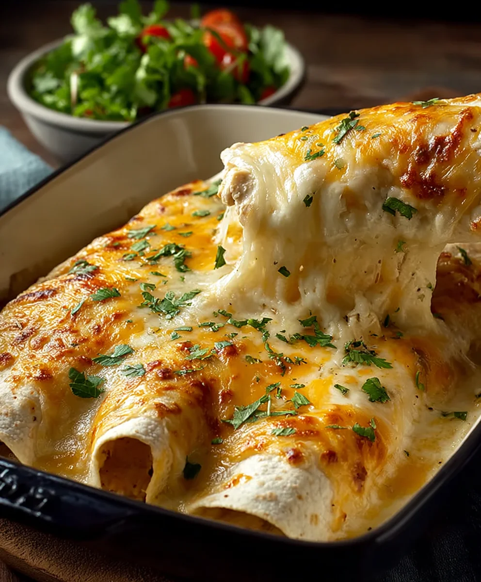 Easy White Chicken Enchiladas Recipe - Quick & Delicious