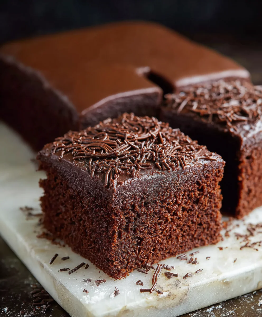 Old School Chocolate Traybake Cake Recipe