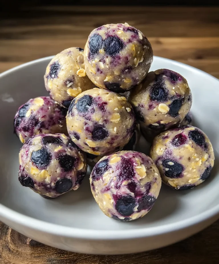 No-Bake Lemon Blueberry Protein Bites