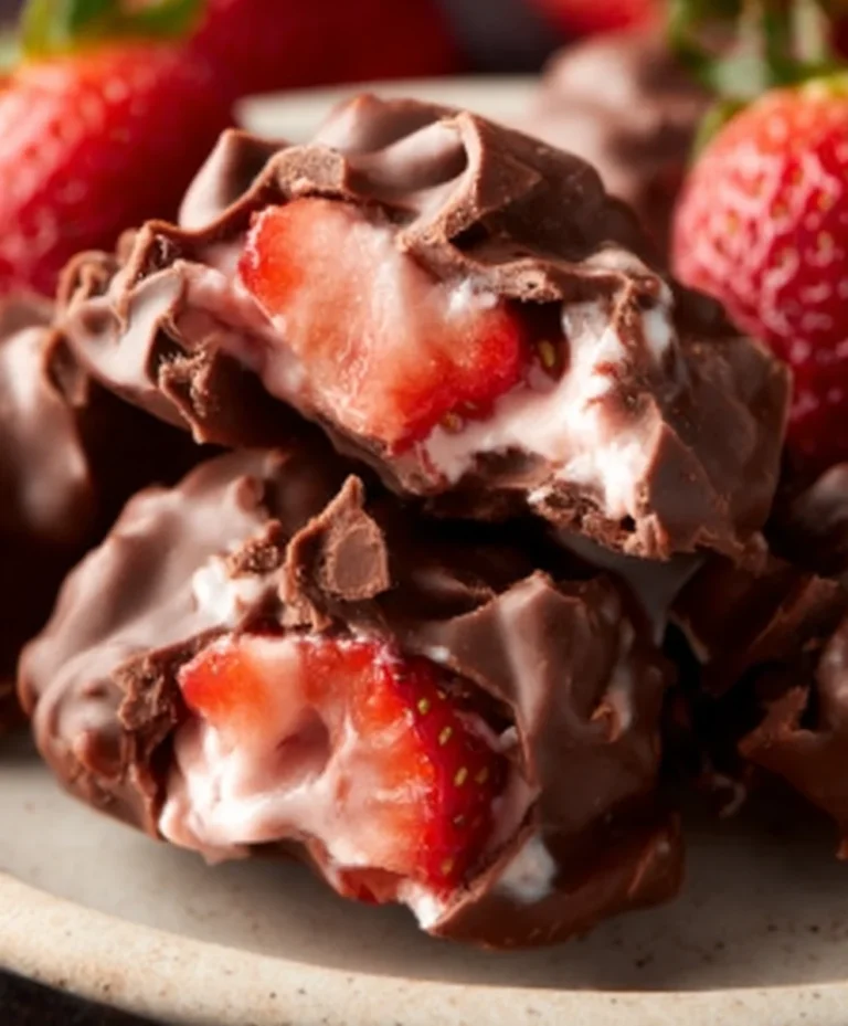 Chocolate Strawberry Yogurt Clusters- Easy & Delicious Treat