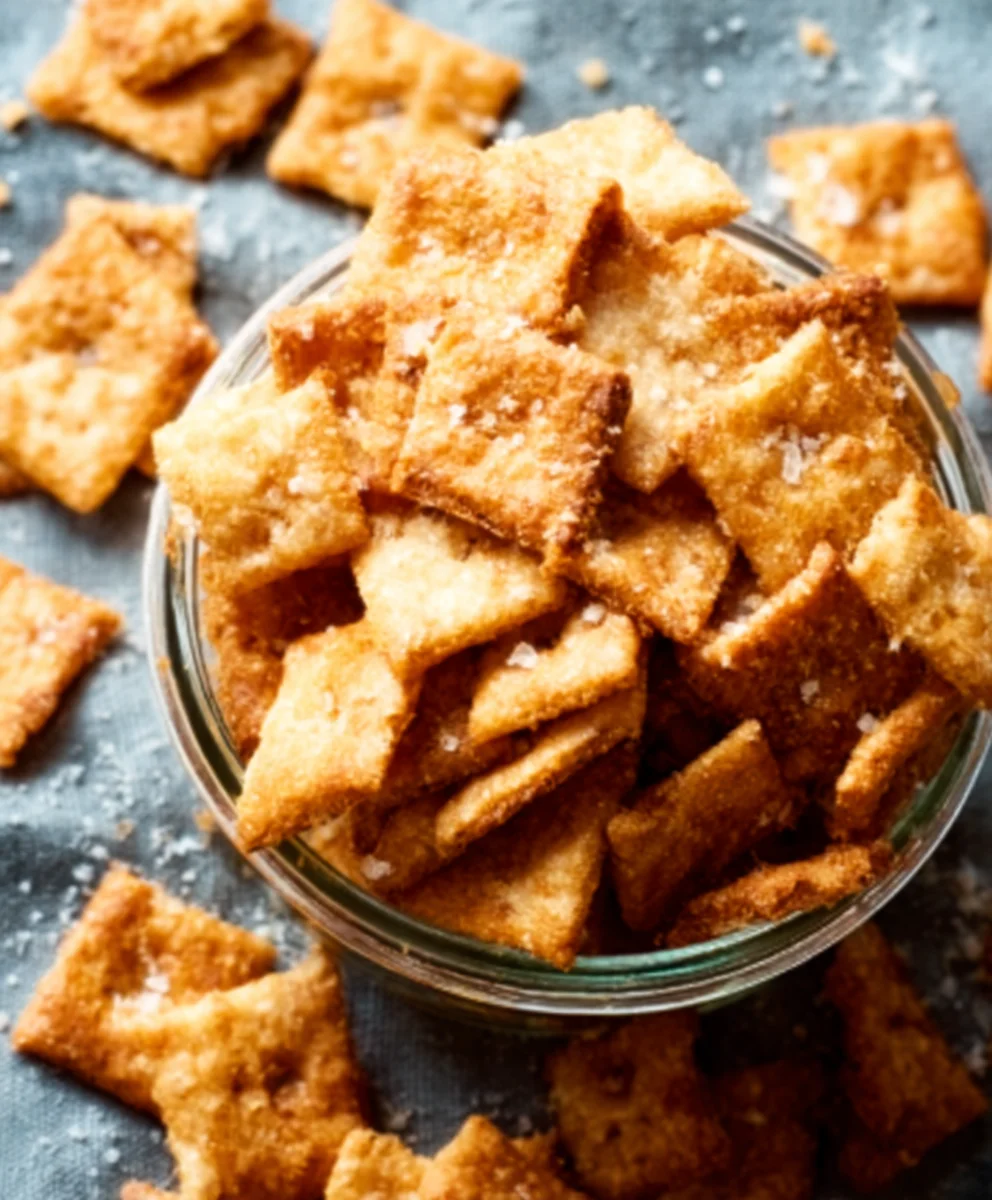 Sourdough Cheese Crackers - Crispy Delicious Homemade Snacks