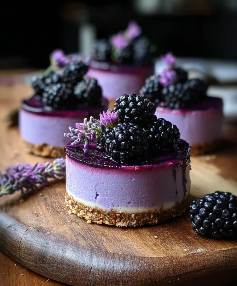 Blackberry Lavender Cheesecakes – Luscious Flavor