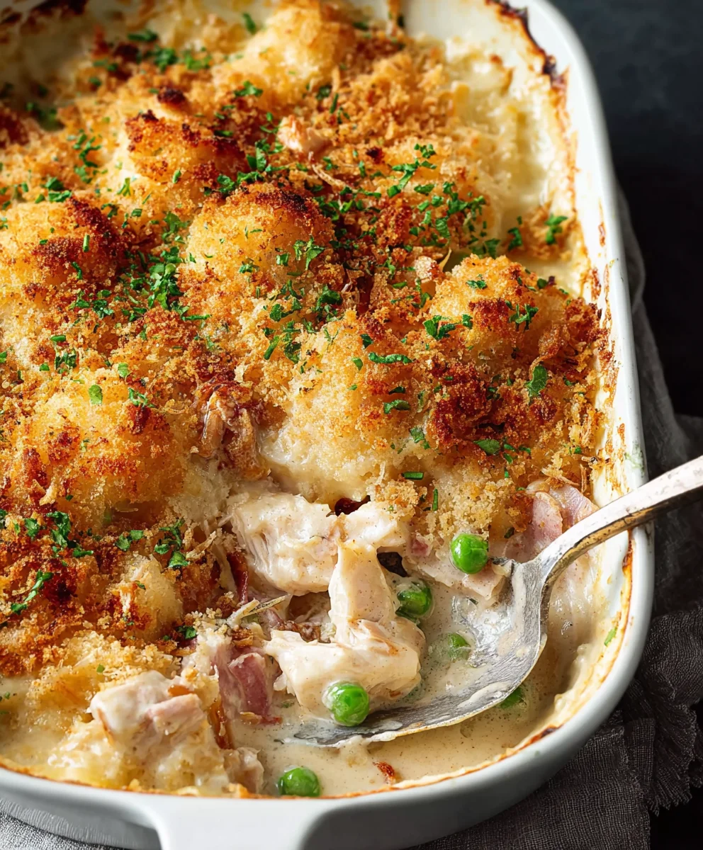 Easy Creamy Chicken Cordon Bleu Casserole