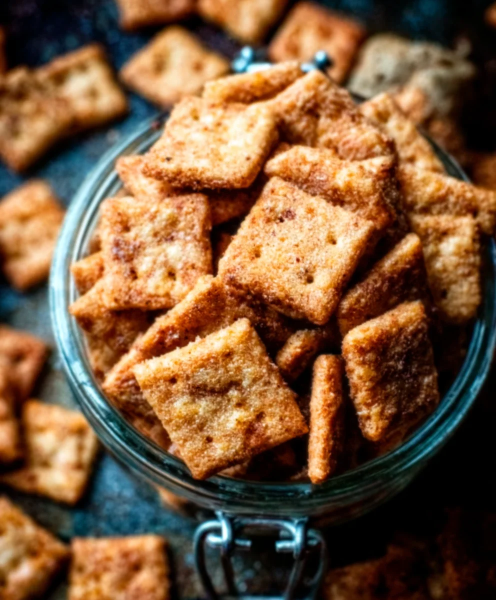 Sourdough Cheese Crackers - Crispy Delicious Homemade Snacks