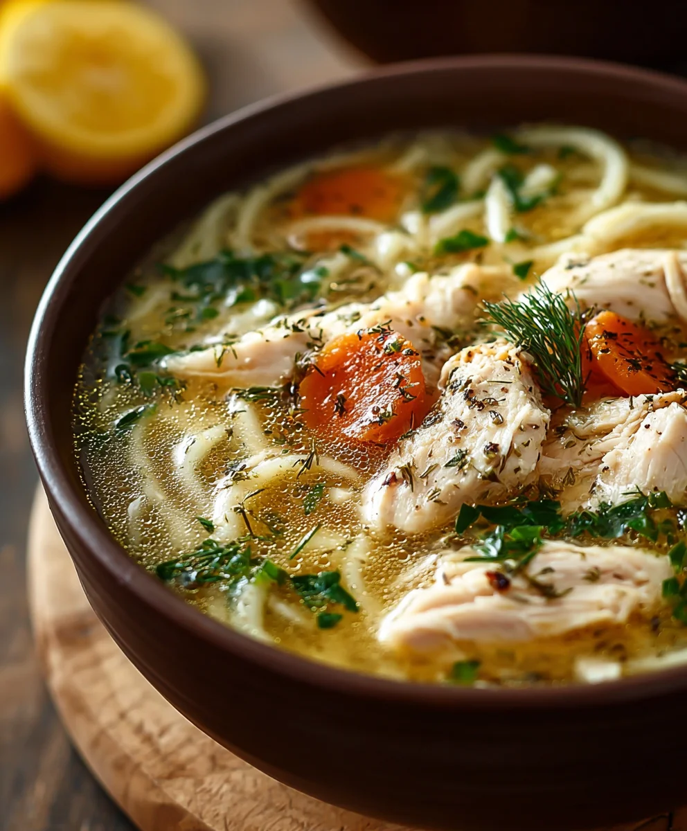 Easy Greek Lemon Chicken Soup - Flavorful & Quick