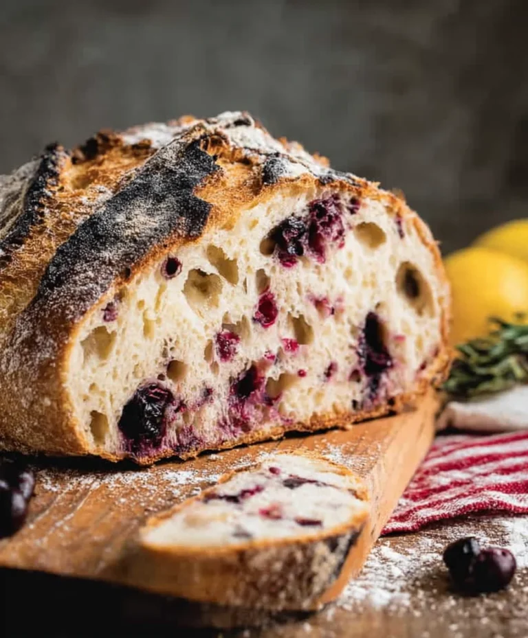Lemon Blueberry Sourdough Bread-Easy Delicious Recipe