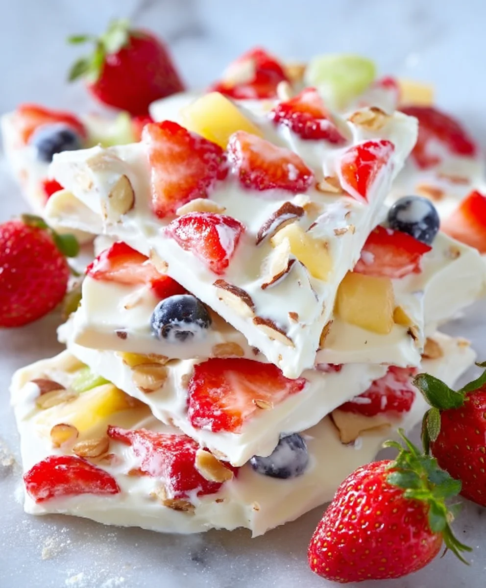Easy Frozen Yogurt Bark Recipe - Healthy Treat